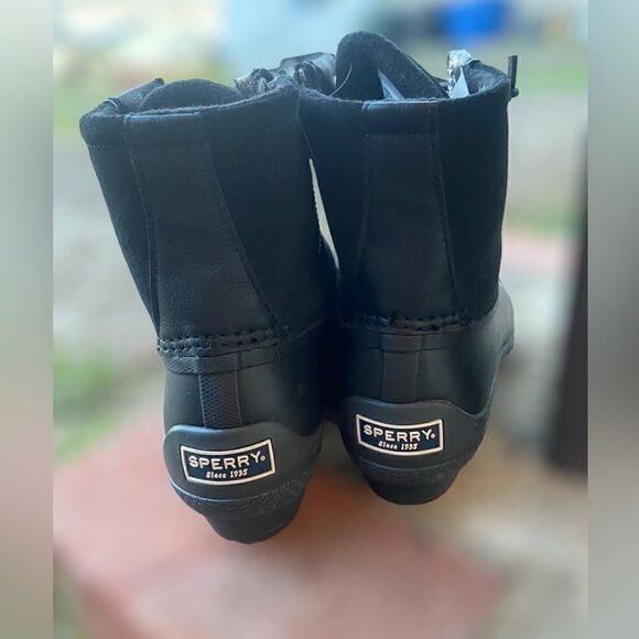 Sperry "Syron Gulf" Duck Boot Lace-up NEW black Size 6 - Picture 4 of 12